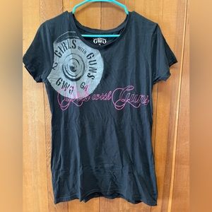 Girls with Guns GWG XL shotgun shell logo t-shirt